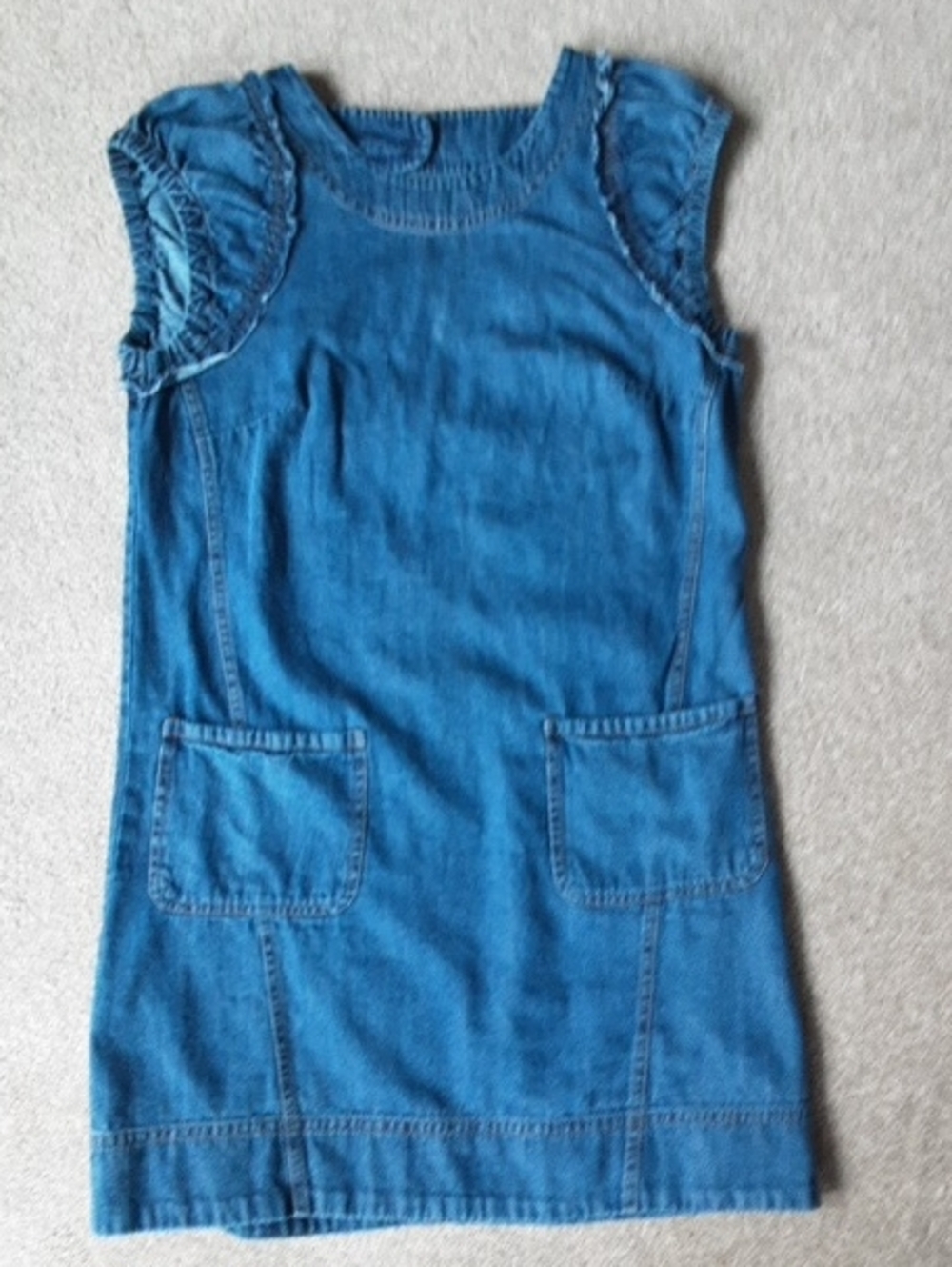 Anthropologie Womans Pilcro Blue Denim Pocket Tank Dress